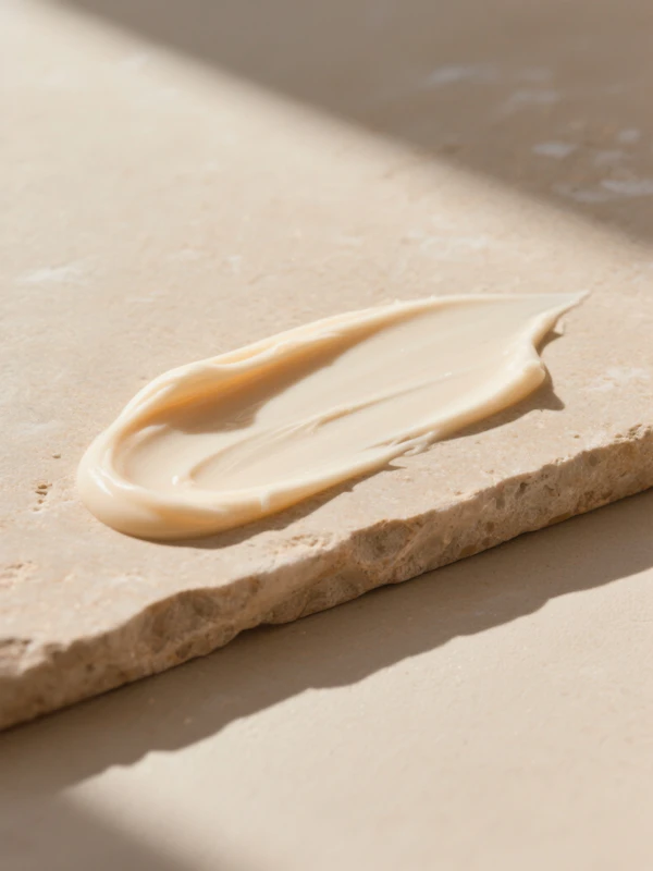 Cream on Stone Surface