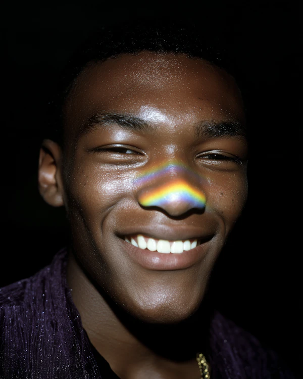 Rainbow Lit Portrait