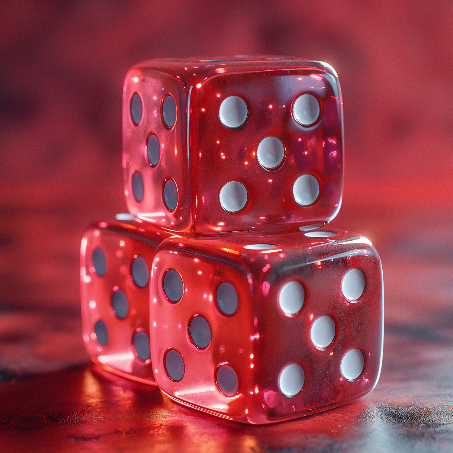 Translucent Red Dice