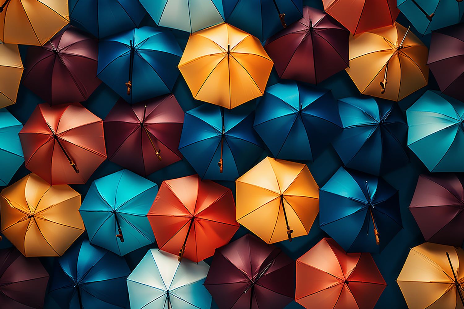 Kaleidoscopic Umbrella Tapestry