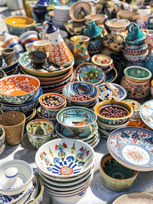 Traditional Ceramic Pottery Display