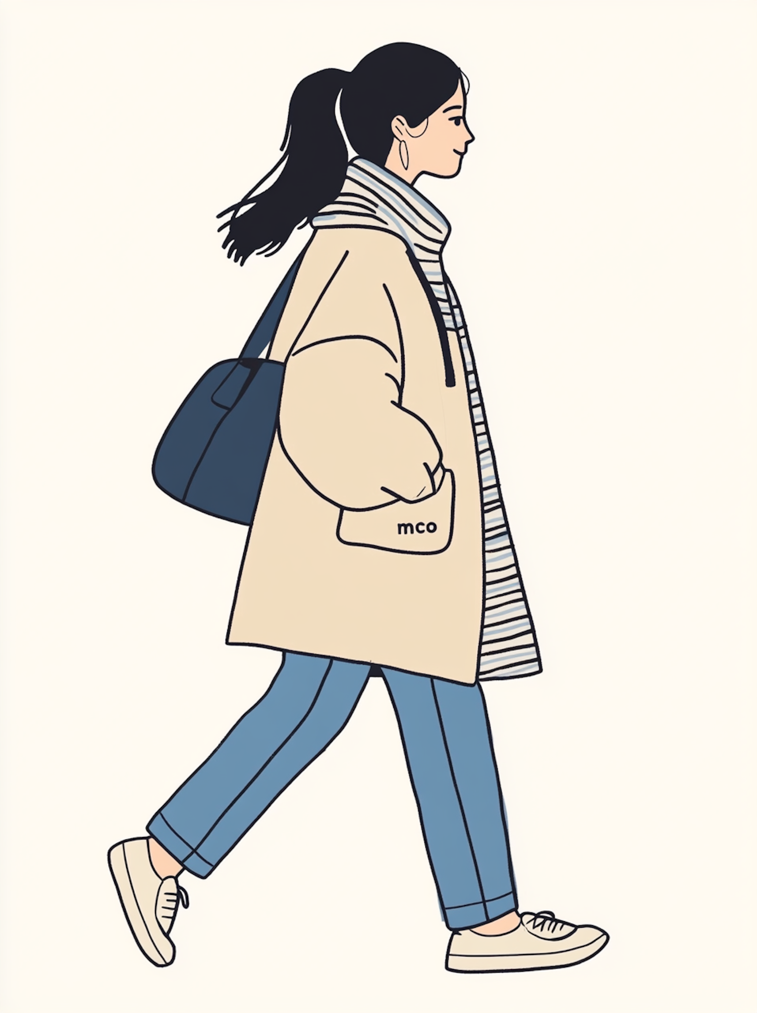 Woman in Modern Minimalist Style