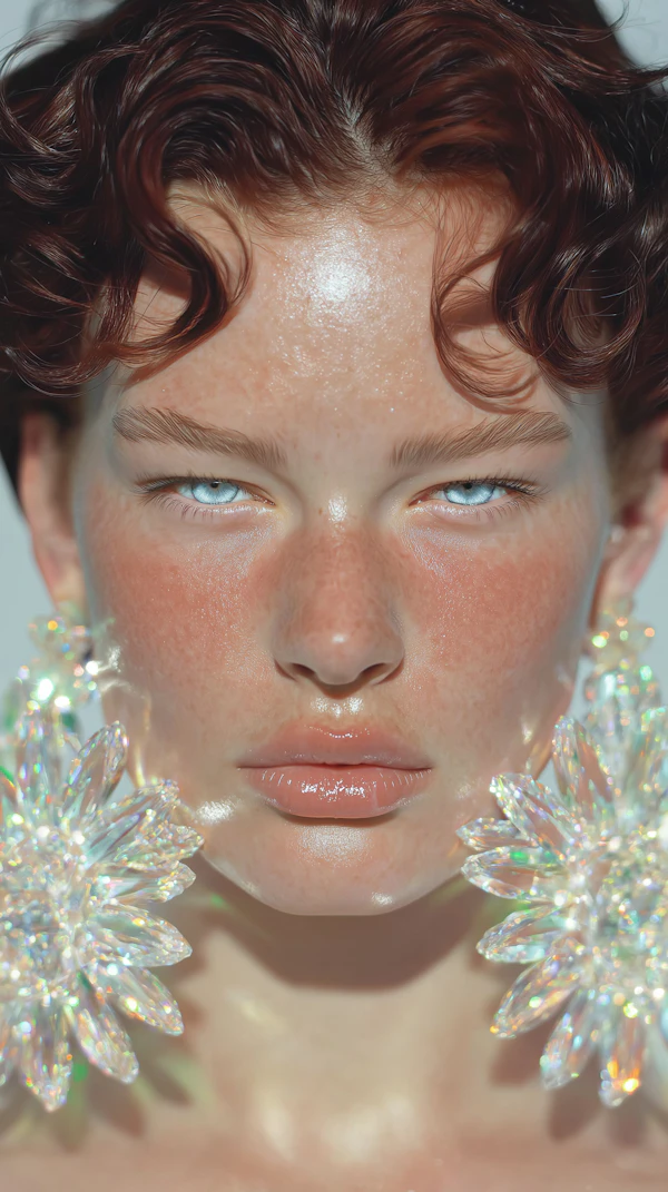 Portrait with Sparkling Earrings