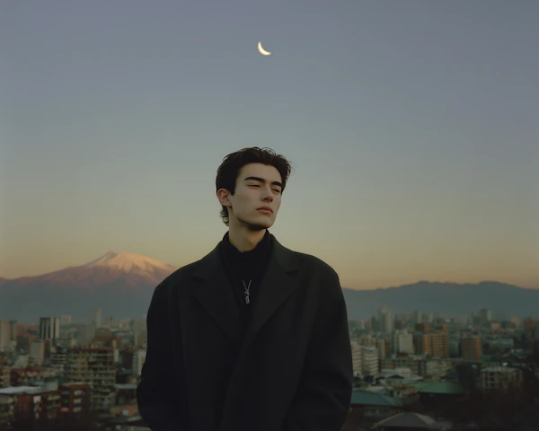 Man with Cityscape