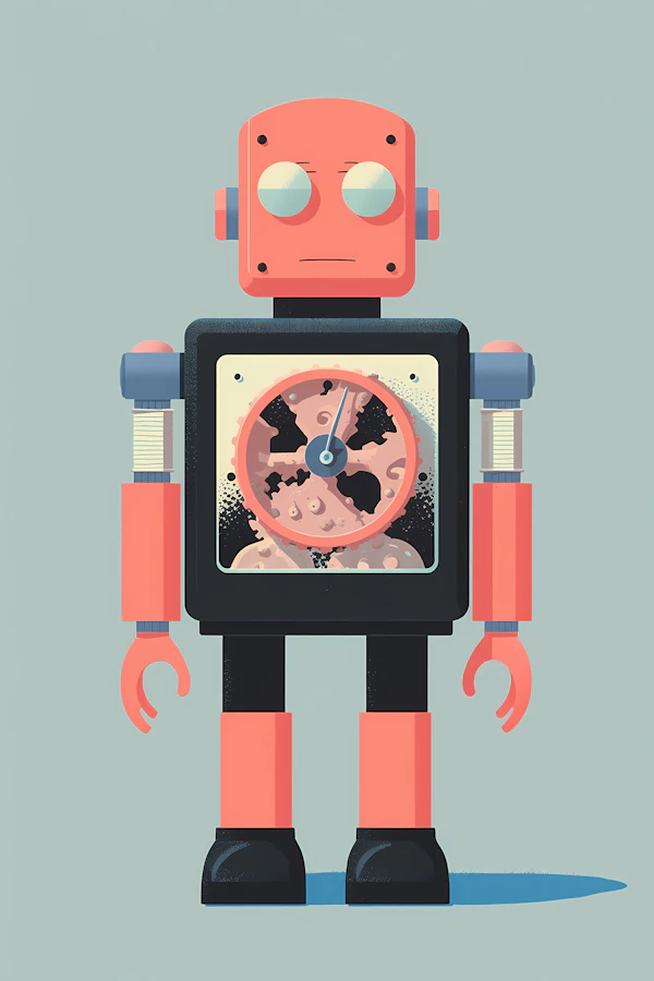 Retro Robot Illustration
