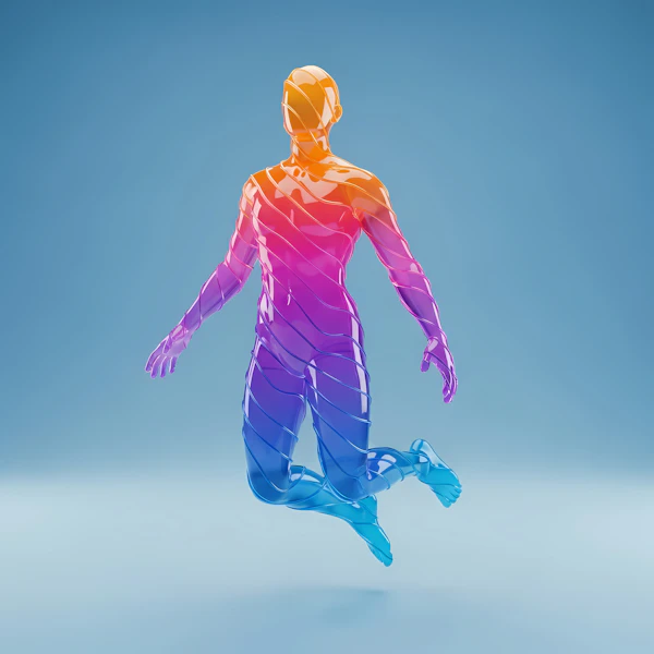 Colorful 3D Human Figure