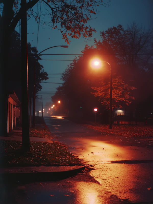 Quiet Night Street Scene