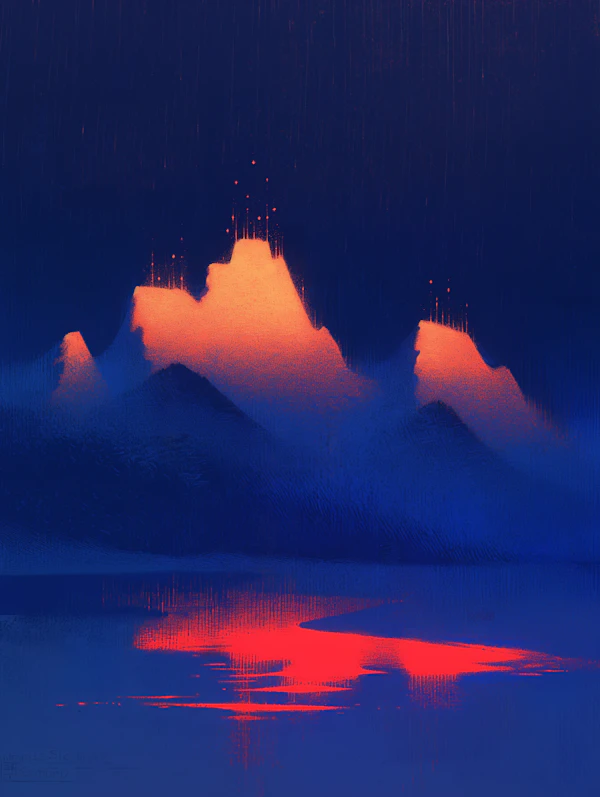 Mountain Glow Reflection
