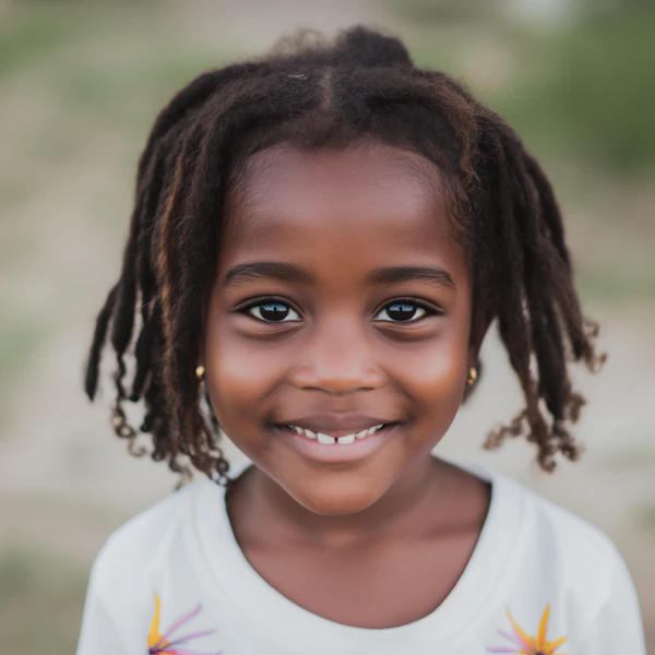 Smiling Black Girl Portrait