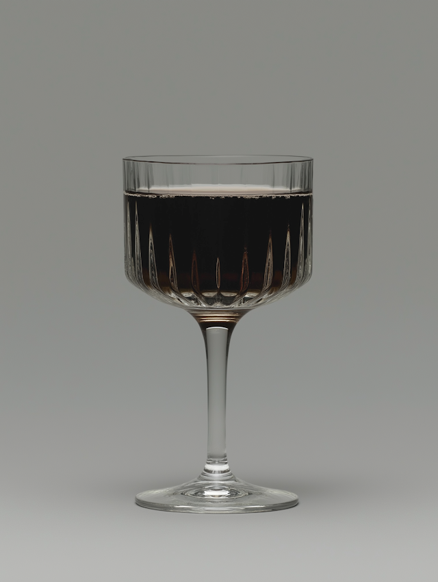 Elegant Glass with Dark Liquid