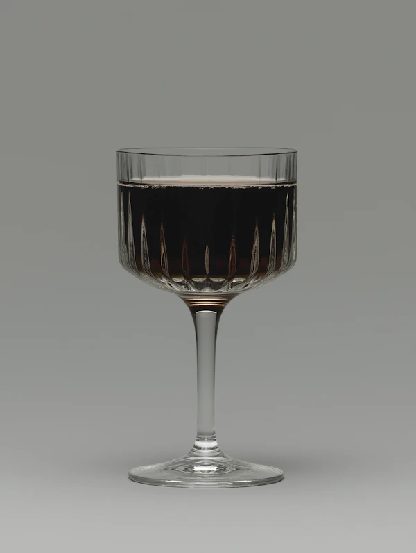 Elegant Glass with Dark Liquid