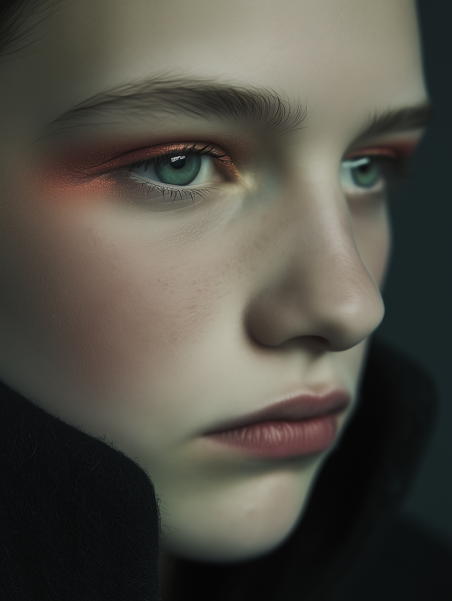 Close-up Portrait with Dramatic Eyes