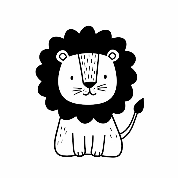Cartoon Lion Illustration