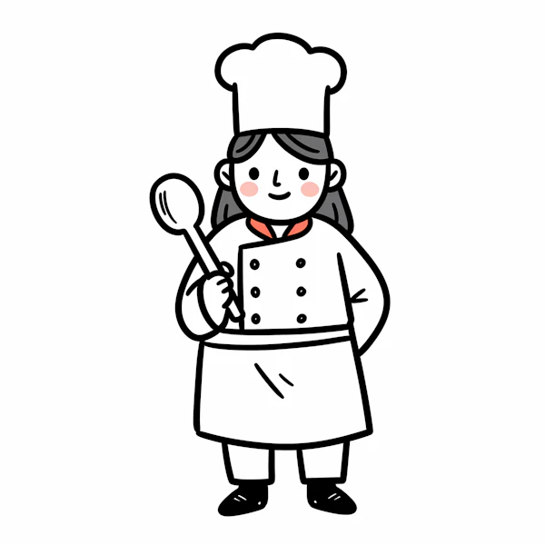 Cheerful Cartoon Chef