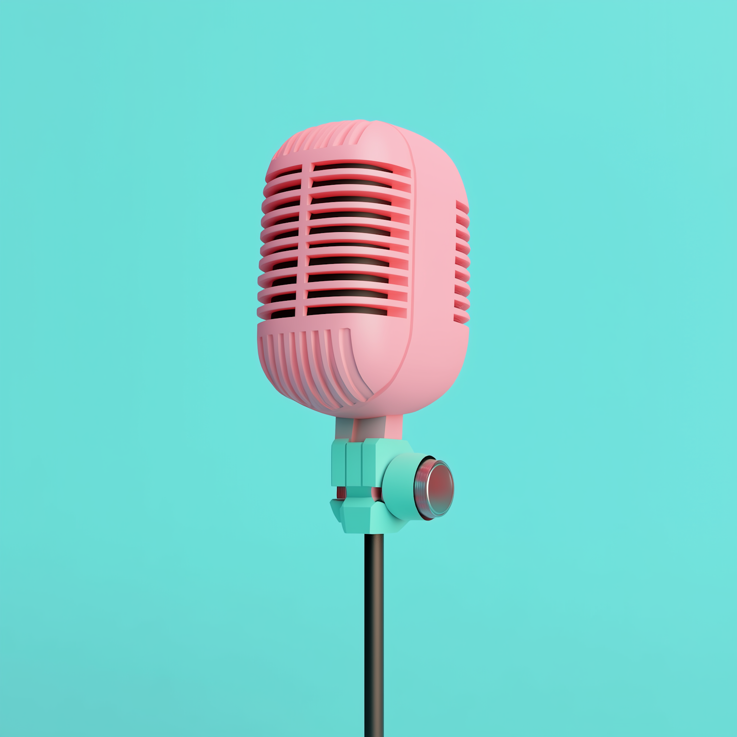 Stylized Retro Microphone Illustration