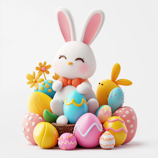 Easter Bunny and Eggs