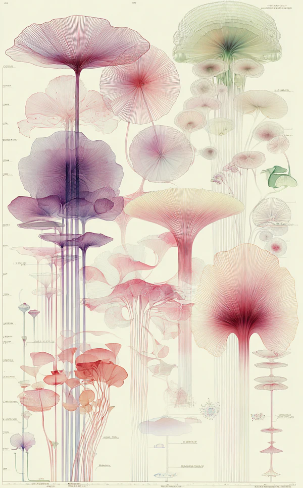 Abstract Fungi Art