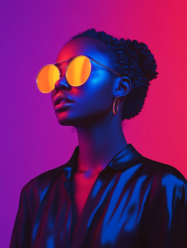 Portrait with Neon Glow