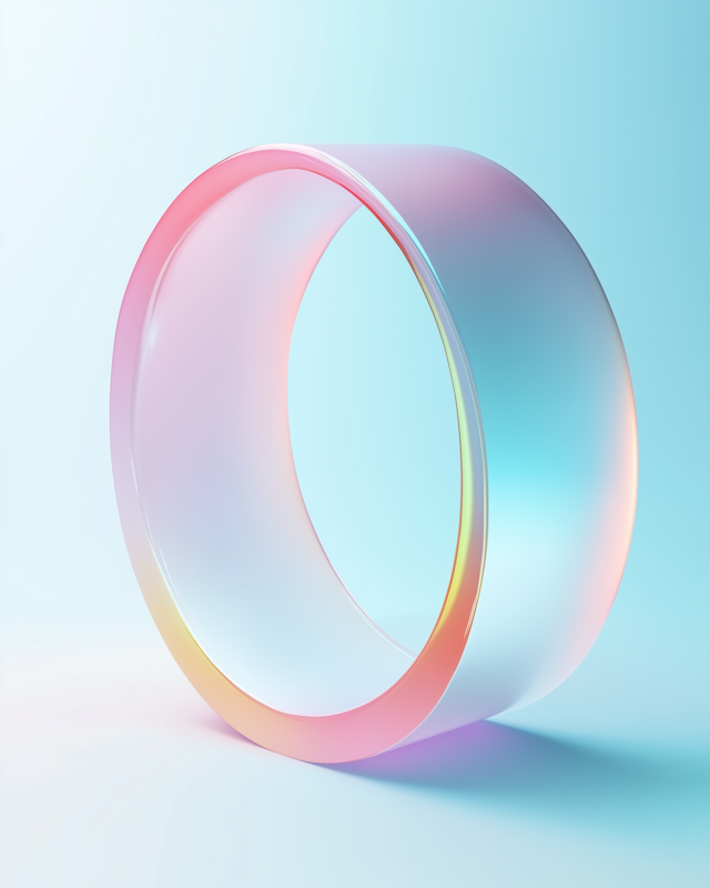 Futuristic Iridescent Ring