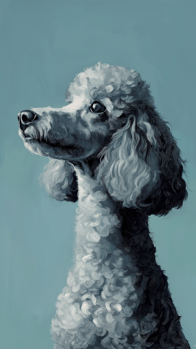 Pensive Poodle Portrait