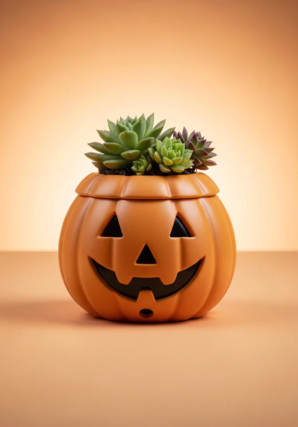 Pumpkin Succulent Planter