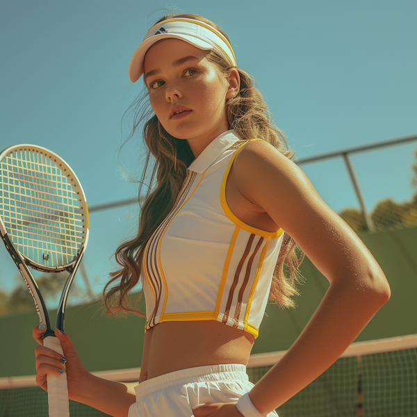Confident Tennis Player Posing