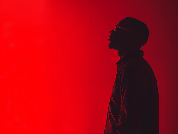 Silhouette of Aspiration on Red