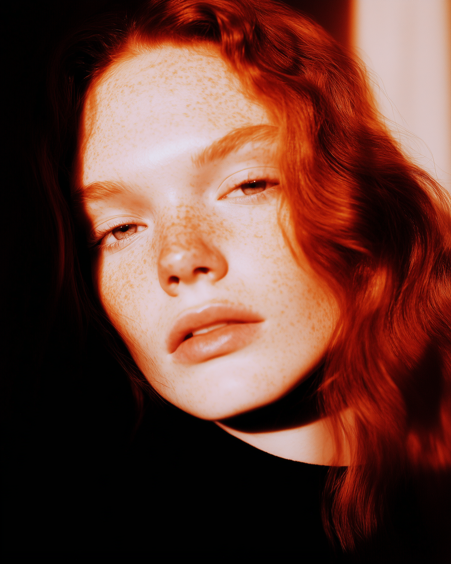 Close-up Portrait with Red Hair