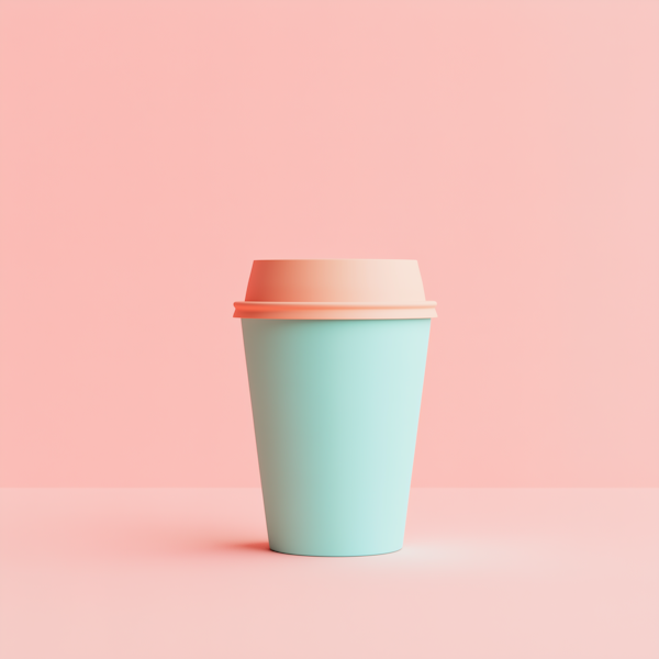 Minimalist Disposable Coffee Cup