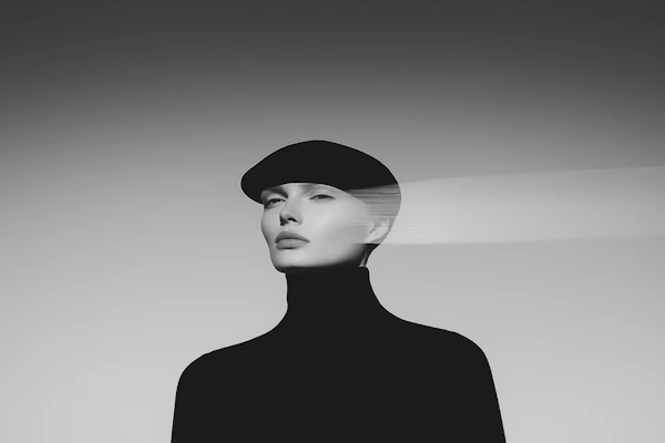 Monochromatic Portrait with Blur Effect
