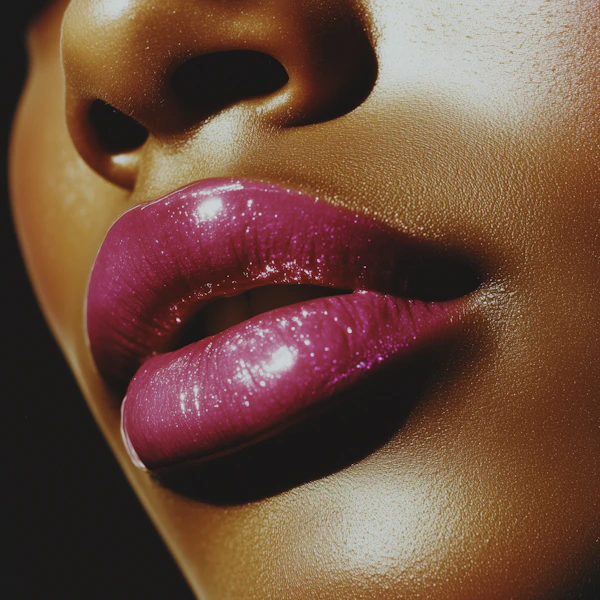 Glossy Magenta Lips