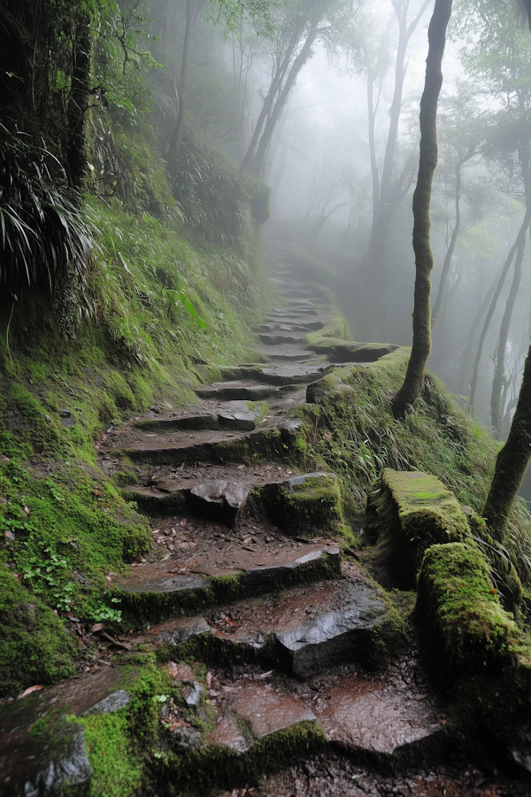 Misty Forest Path