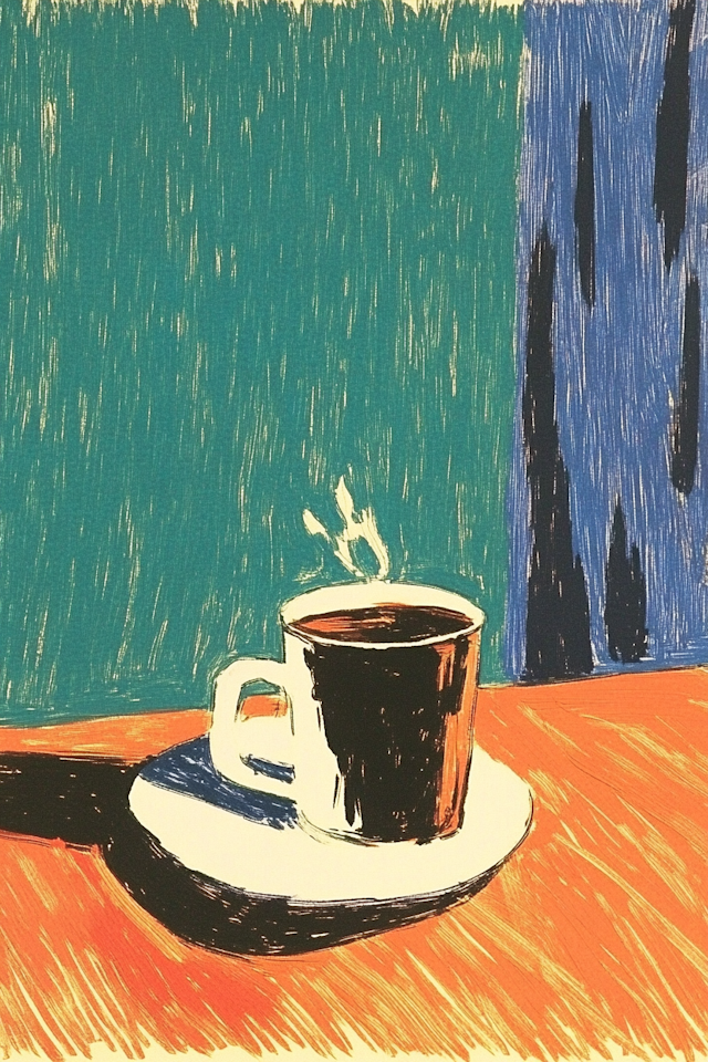 Steaming Coffee Art