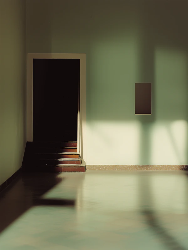 Minimalist Interior with Light and Shadow