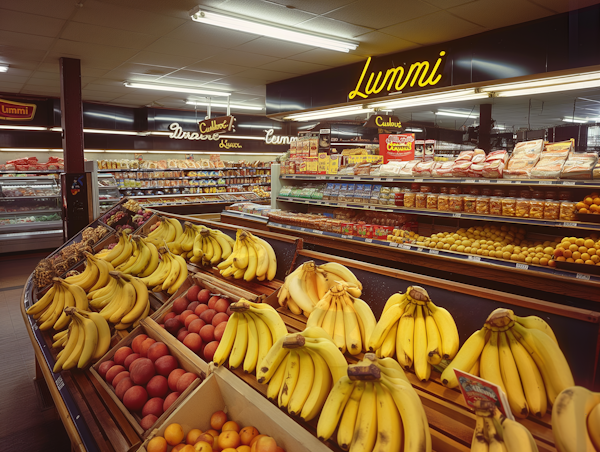 Fruit Aisle in Grocery Store