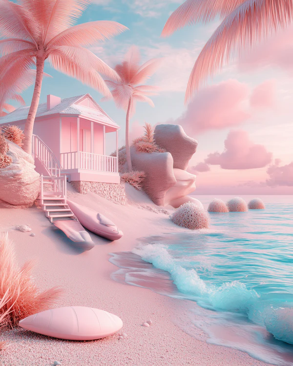 Surreal Beach Scene