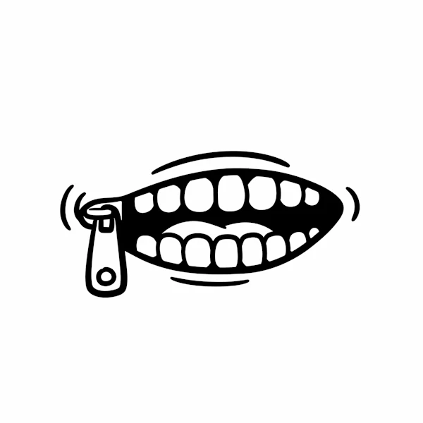 Zippered Mouth Art