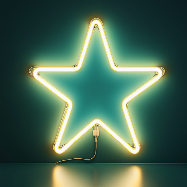 Neon Star Light Fixture