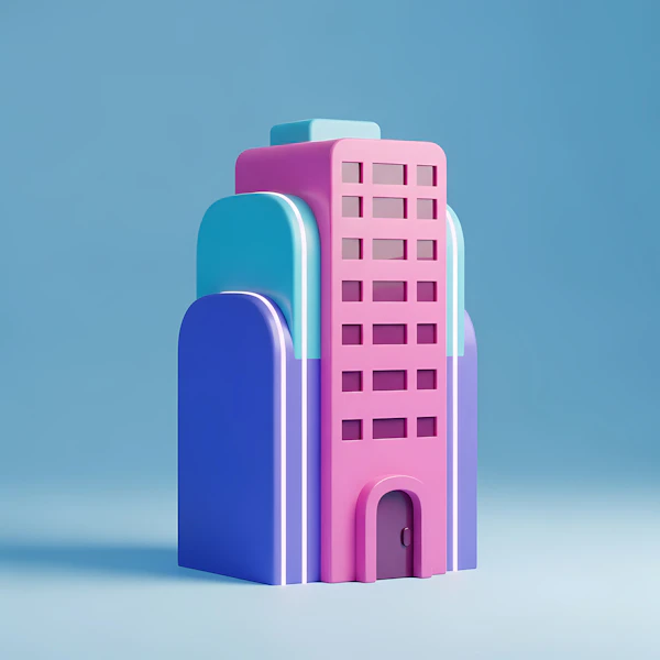 Colorful 3D Building