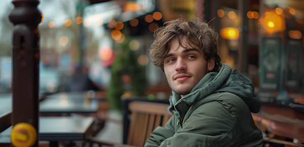 Contemplative Young Man Outdoors