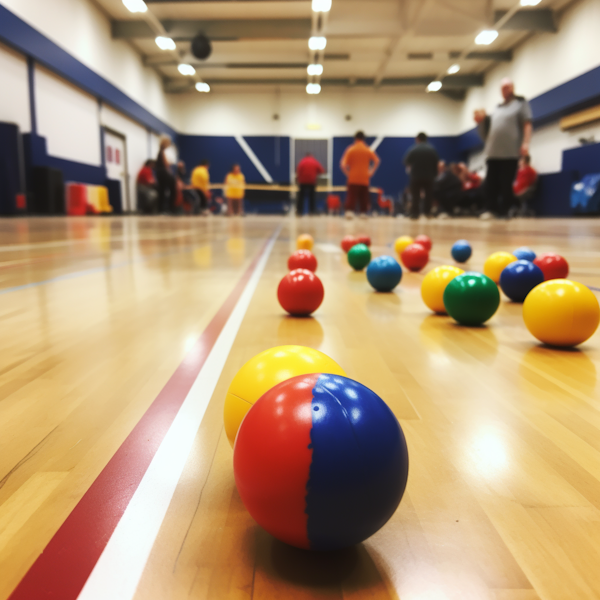 Dynamic Dodgeball Match in Action