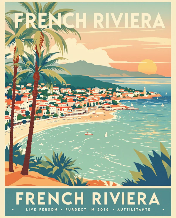 French Riviera Poster