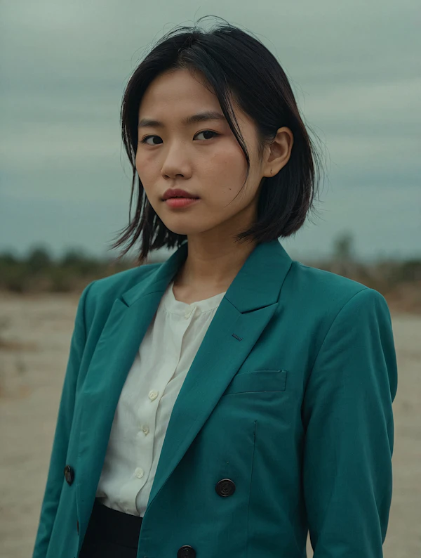 Portrait of a Young Woman Outdoors