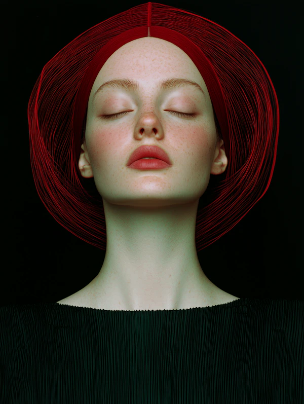 Serene Freckled Portrait