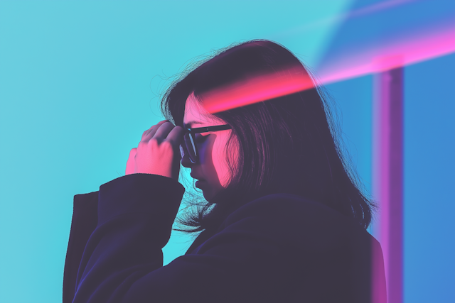 Futuristic Portrait with Sunglasses