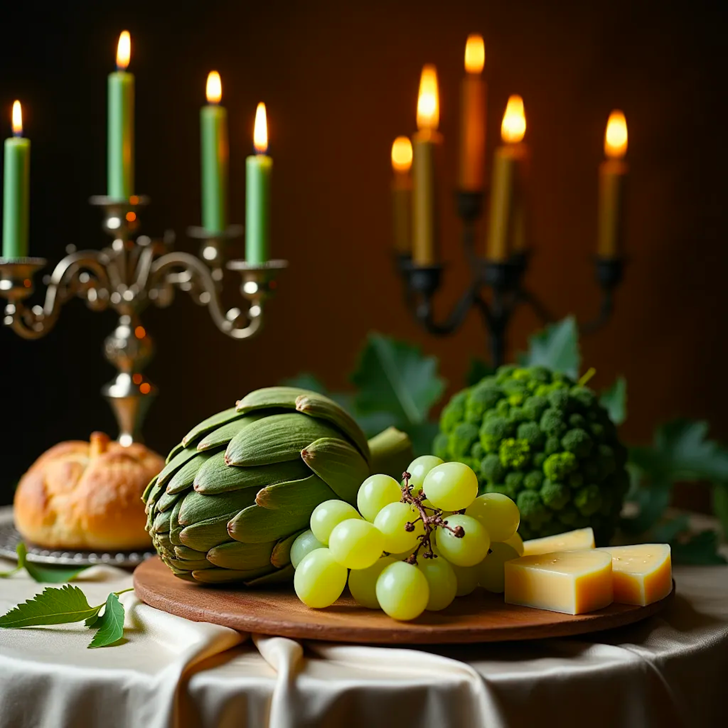 Still Life with Produce and Candelabrum