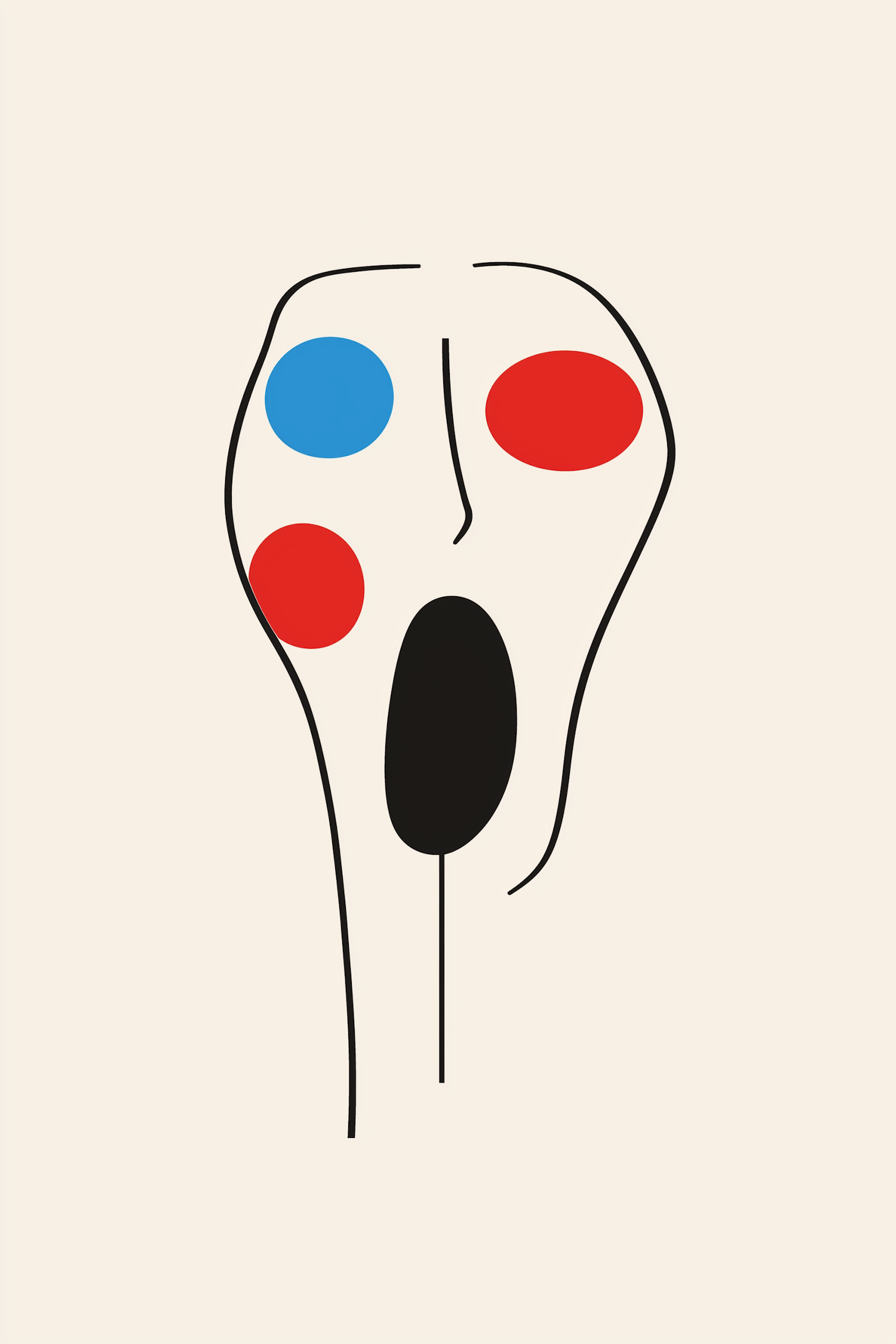 Minimalist Abstract Face Design