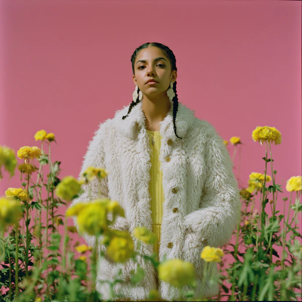 Person Among Yellow Flowers