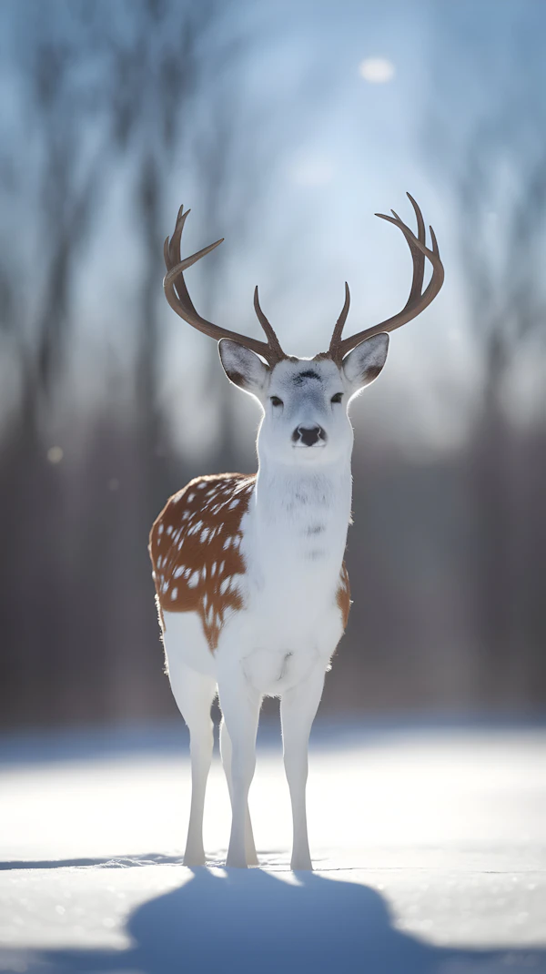 Majestic Deer in Snow