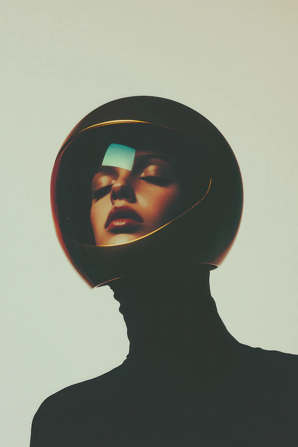 Futuristic Helmet Portrait